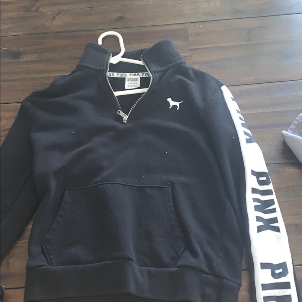 Black and white long sleeve sweater